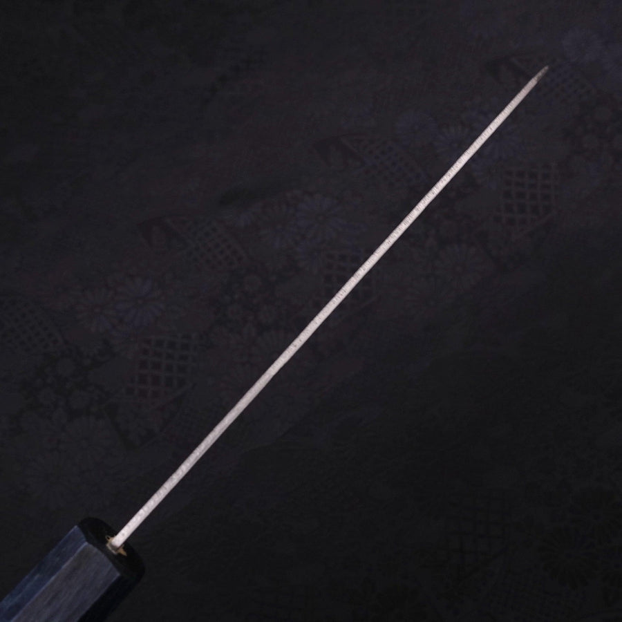 Santoku Silver Steel #3 Nashiji Dark Blue Handle 165mm