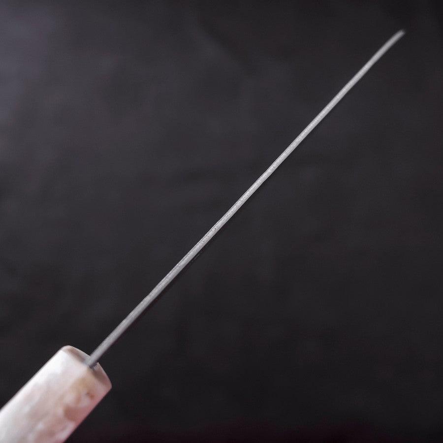 Santoku Silver Steel #3 Nashiji Ocean Blue White Handle 165mm