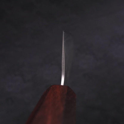 Santoku Silver Steel #3 Nashiji Purple Urushi Handle 165mm