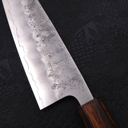 Santoku Silver Steel #3 Nashiji Sumi Urushi Handle 165mm