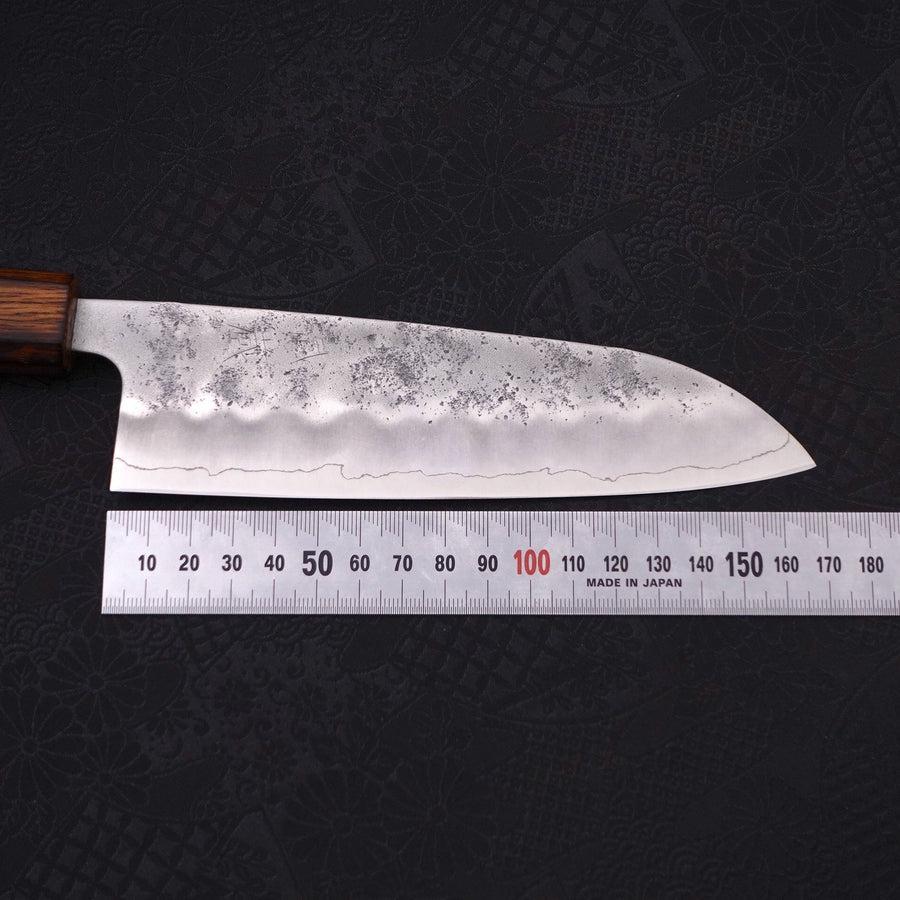 Santoku Silver Steel #3 Nashiji Sumi Urushi Handle 165mm