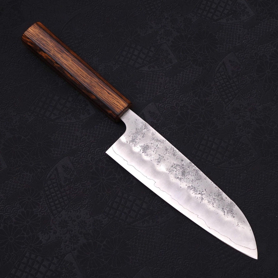 Santoku Silver Steel #3 Nashiji Sumi Urushi Handle 165mm