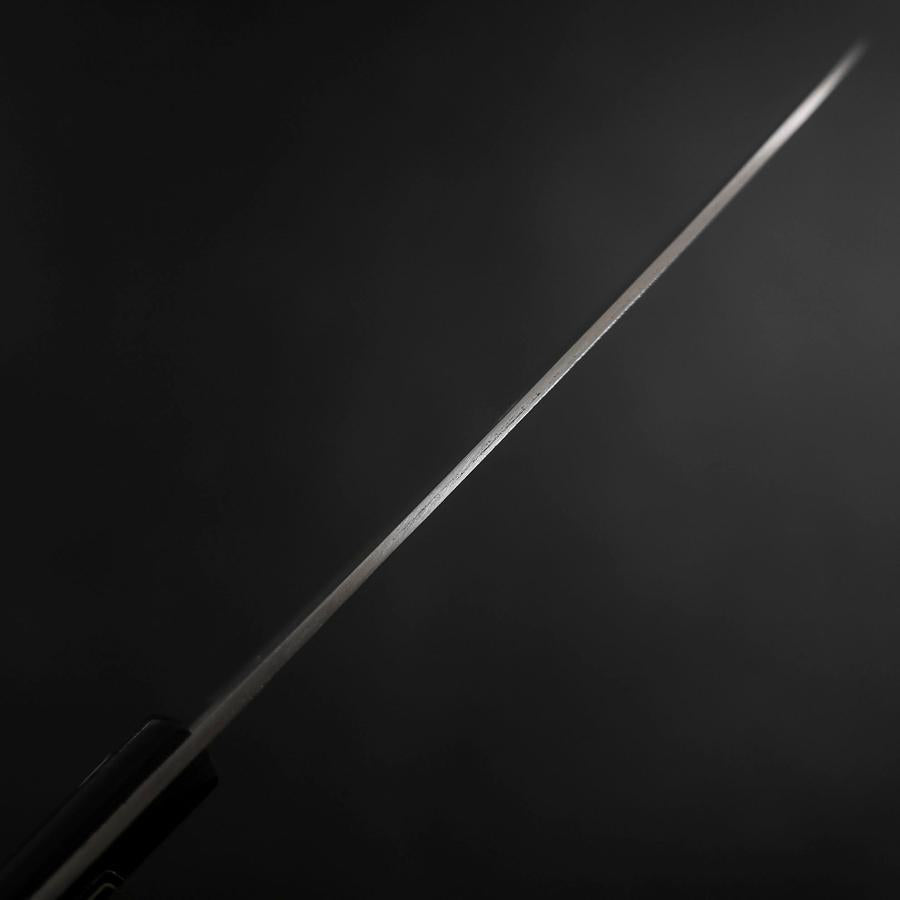 Santoku Silver Steel #3 Nashiji Western Black Handle 180mm