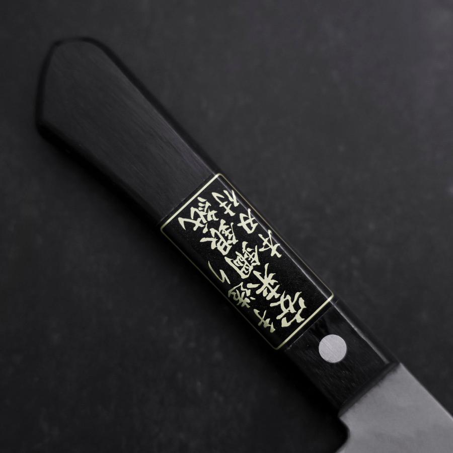 Santoku Silver Steel #3 Nashiji Western Black Handle 180mm