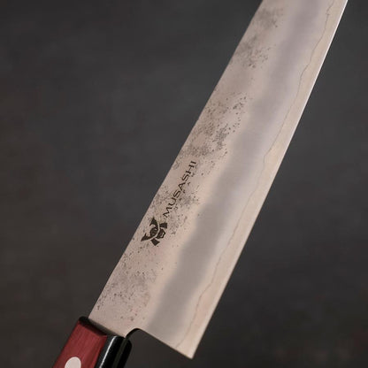 Santoku Silver Steel #3 Nashiji Western Red Handle 180mm