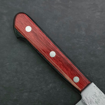 Santoku Silver Steel #3 Nashiji Western Red Handle 180mm