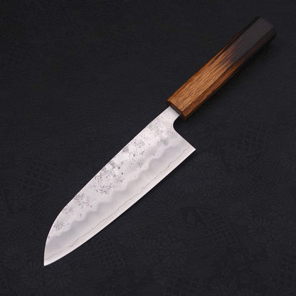 Santoku Silver Steel #3 Nashiji Yaki Urushi Handle 165mm