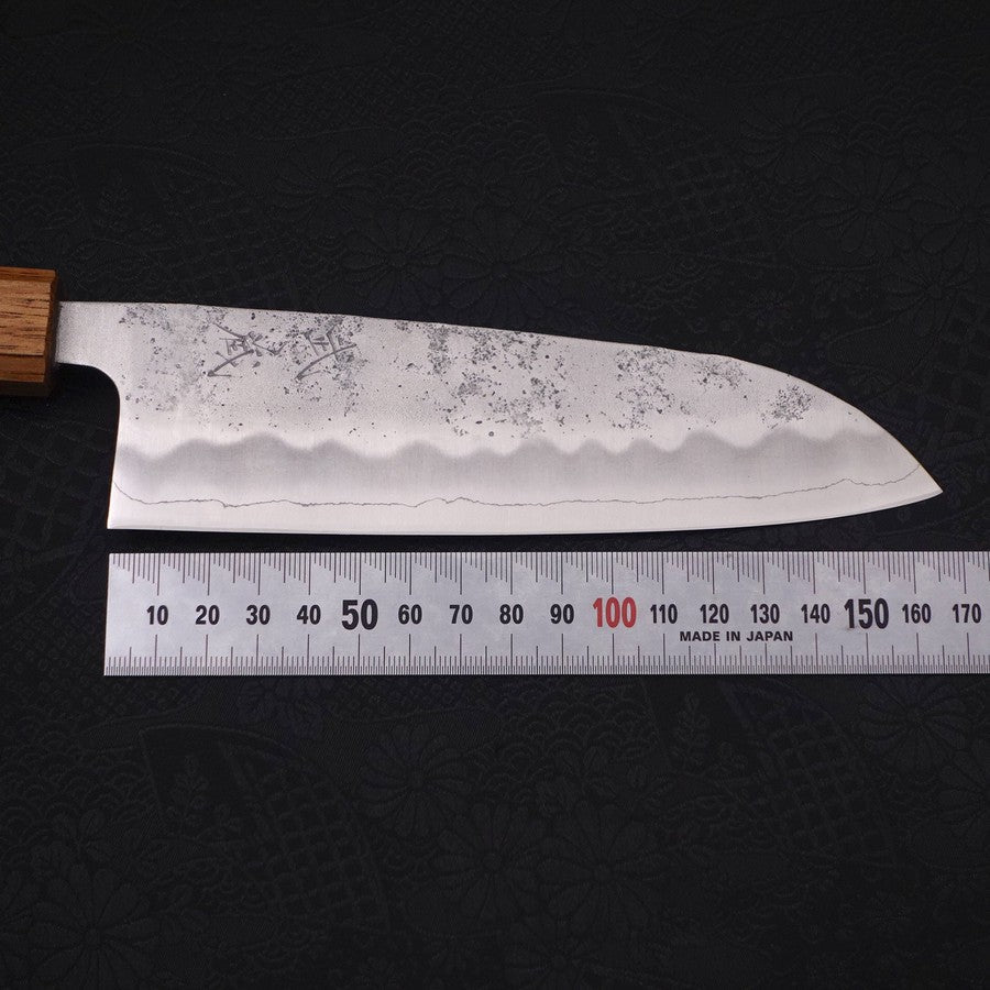 Santoku Silver Steel #3 Nashiji Yaki Urushi Handle 165mm
