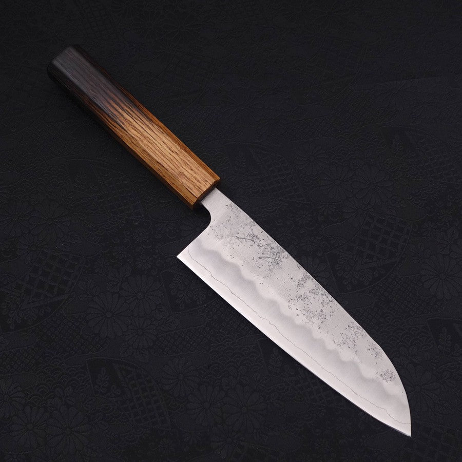 Santoku Silver Steel #3 Nashiji Yaki Urushi Handle 165mm