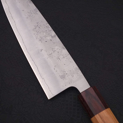 Santoku Silver Steel #3 Nashiji Zelkova Handle 165mm