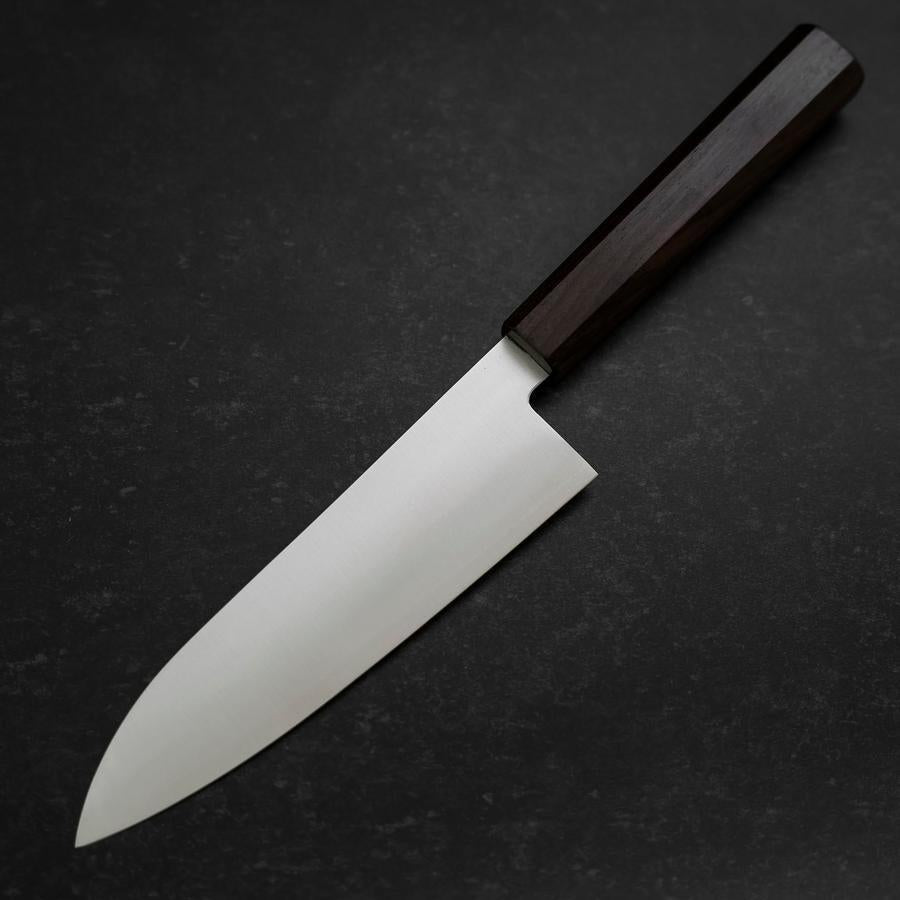 Santoku Silver Steel #3 Polished Ebony Handle 180mm