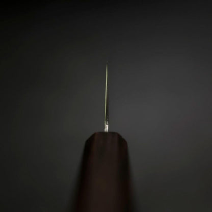 Santoku Silver Steel #3 Polished Ebony Handle 180mm