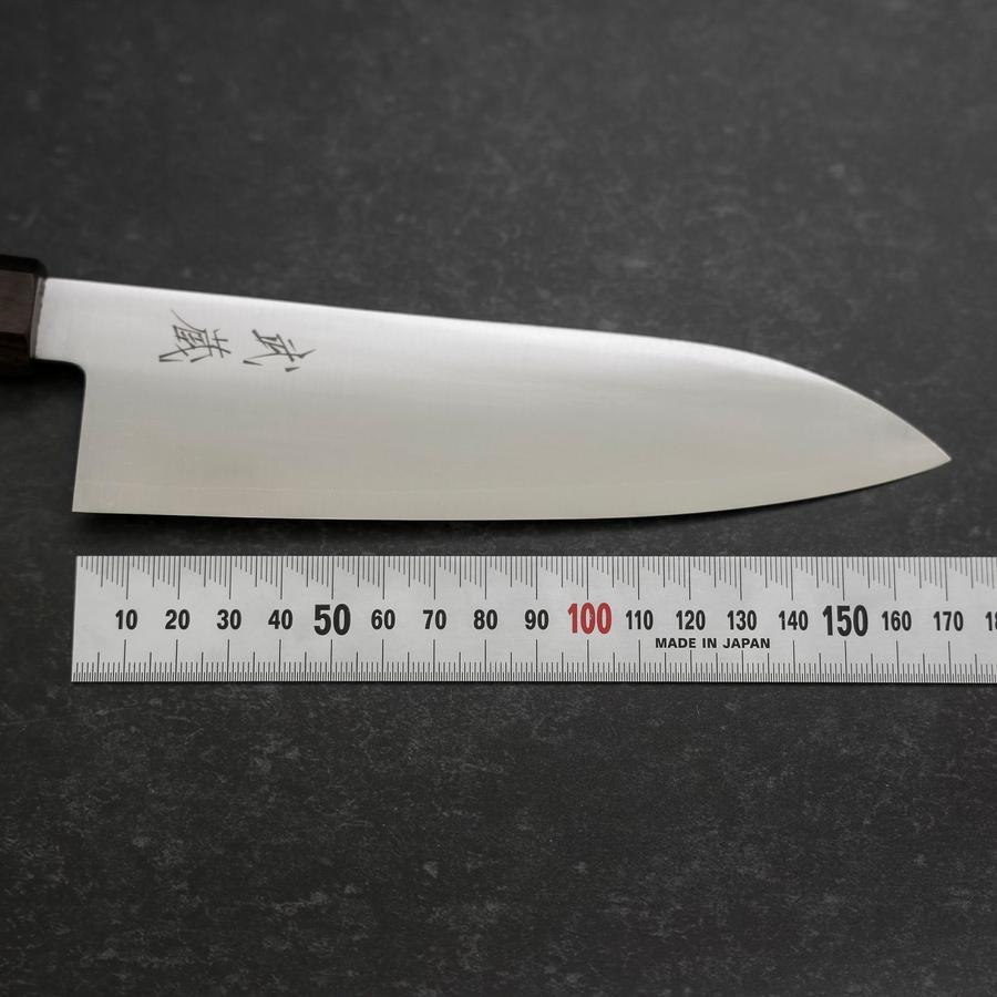 Santoku Silver Steel #3 Polished Ebony Handle 180mm