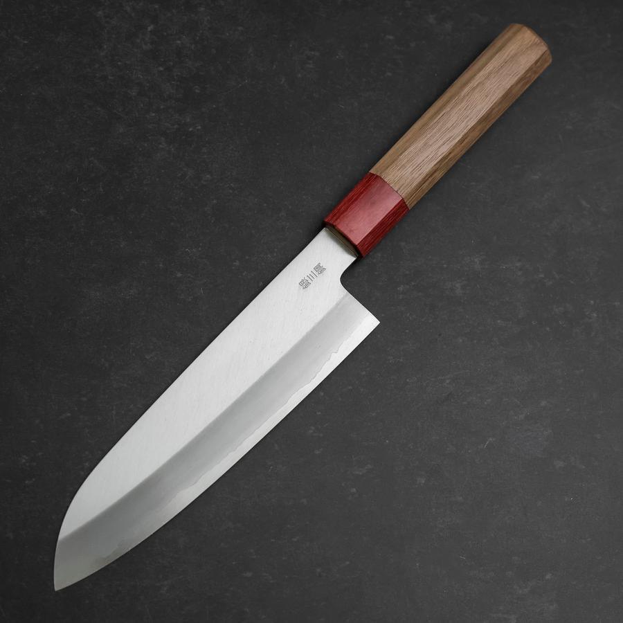 Santoku Silver Steel #3 Polished Walnut Handle 165mm