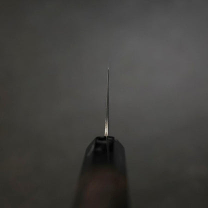 Santoku Silver Steel #3 Tsuchime Damascus Buffalo Ebony Handle 170mm