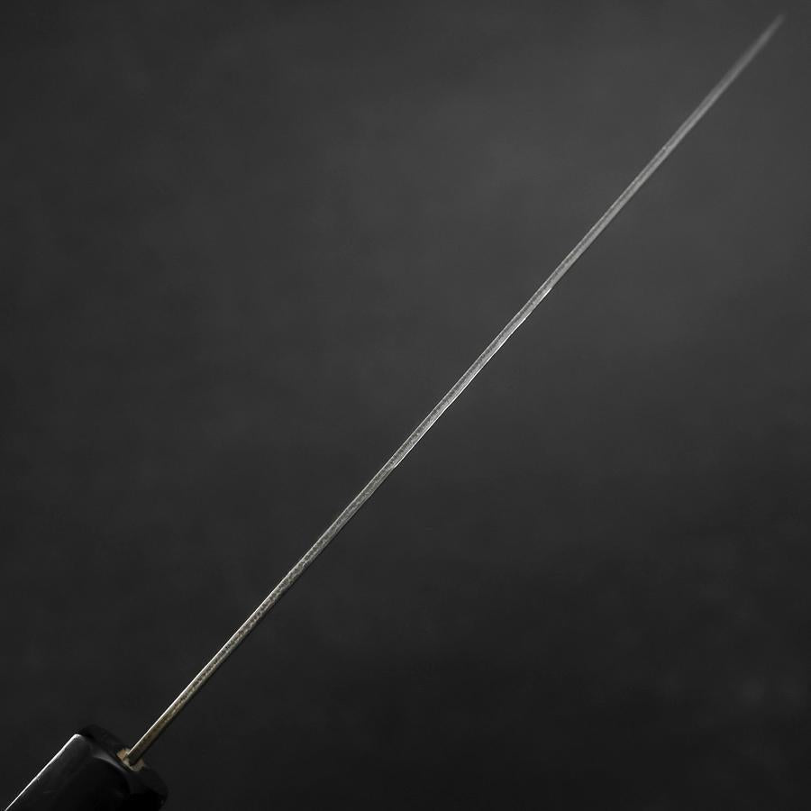 Santoku Silver Steel #3 Tsuchime Damascus Buffalo Ebony Handle 170mm