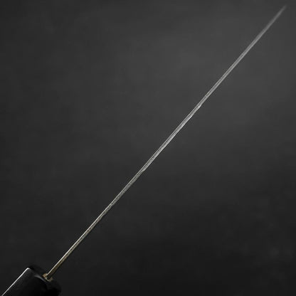 Santoku Silver Steel #3 Tsuchime Damascus Buffalo Ebony Handle 170mm