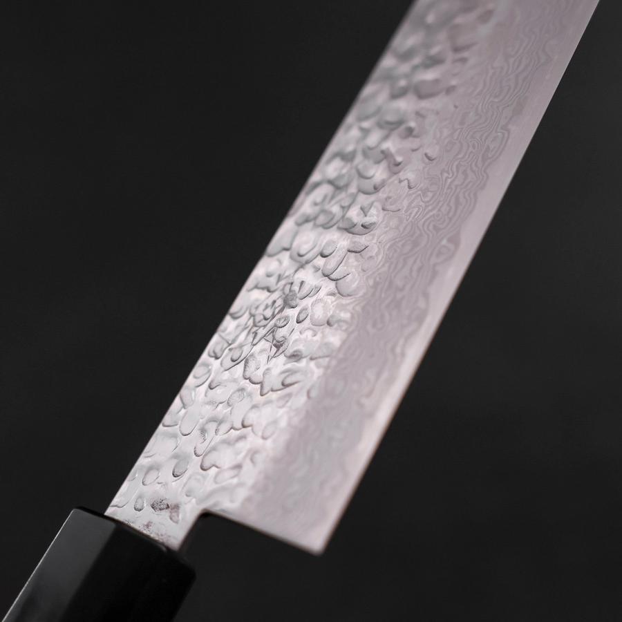 Santoku Silver Steel #3 Tsuchime Damascus Walnut Handle 170mm