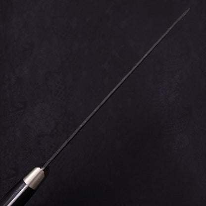 Santoku Stainless Clad Blue Super Kurouchi Tsuchime Western Handle Black 180mm