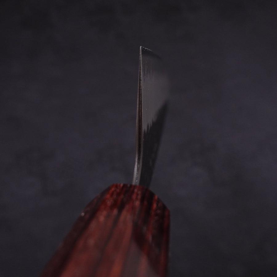 Santoku Stainless Clad Blue Super Kurouchi Tsuchime Zelkova Handle 170mm