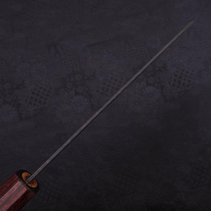 Santoku Stainless Clad Blue Super Kurouchi Tsuchime Zelkova Handle 170mm