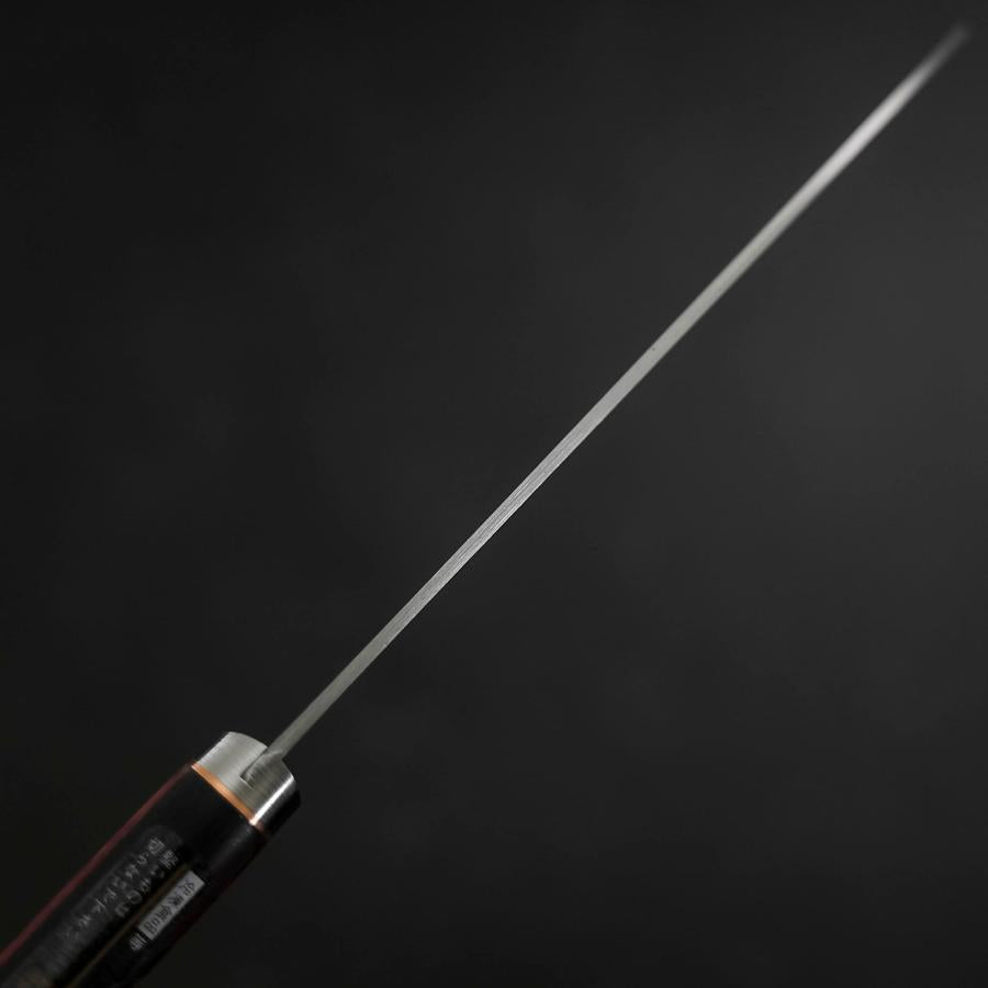 Santoku Stainless Clad Blue Super Polished Western Black Red Handle 165mm