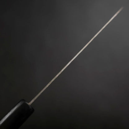 Santoku Stainless Clad Blue Super Tsuchime Buffalo Ebony Handle 165mm