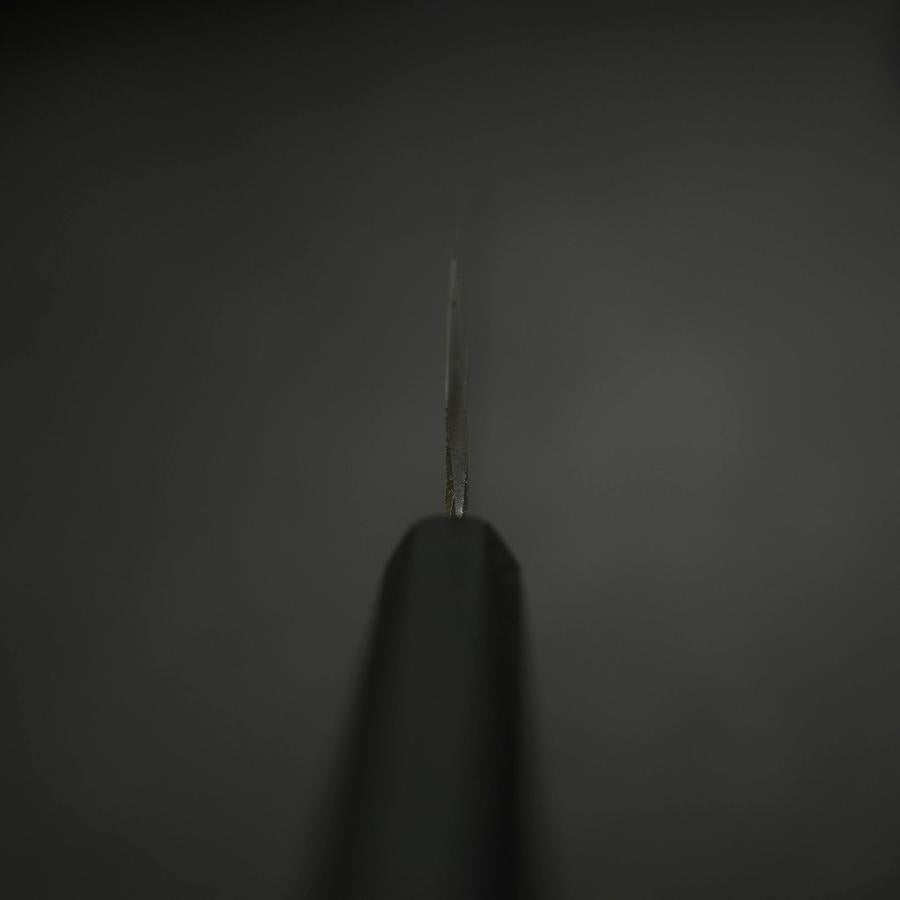 Santoku Stainless Clad Blue Steel #2 Kurouchi Rubber Handle 165mm