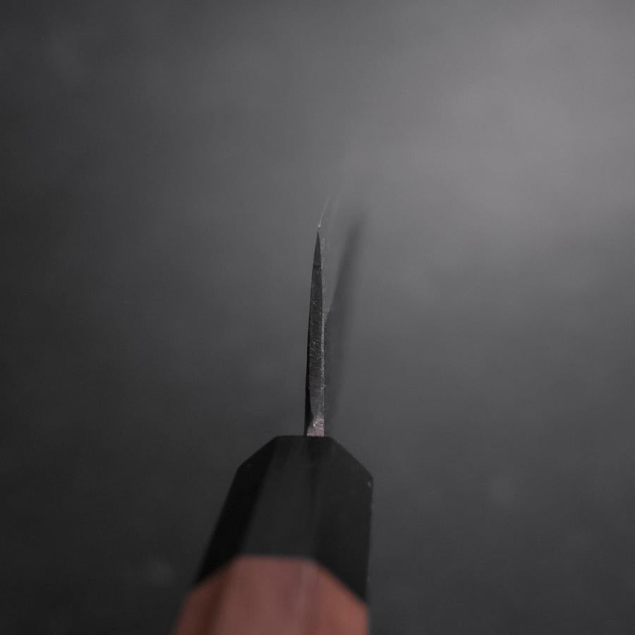 Santoku Stainless Clad Blue Steel #2 Kurouchi Walnut Handle 165mm