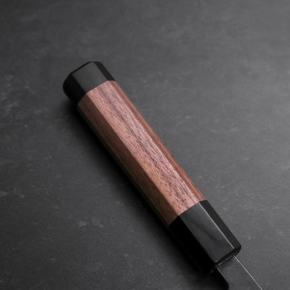 Santoku Stainless Clad Blue Steel #2 Kurouchi Walnut Handle 165mm