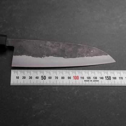 Santoku Stainless Clad Blue Steel #2 Kurouchi Walnut Handle 165mm