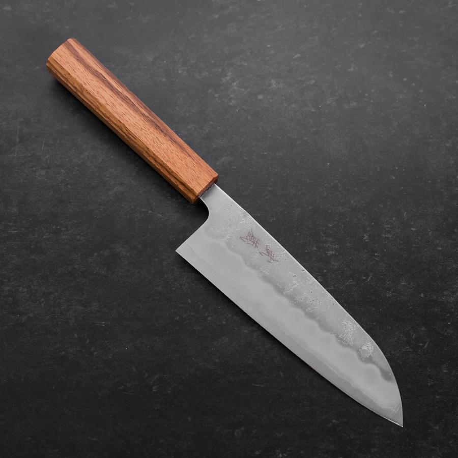 Santoku Sweden Stainless Steel Nashiji Washi Oak Handle 165mm