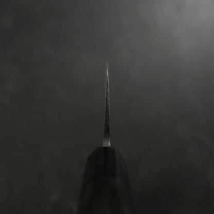 Santoku V-Toku 2 Kurouchi Damascus Buffalo Ebony Handle 165mm