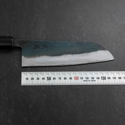 Santoku V-Toku Kurouchi Damascus Buffalo Magnolia Handle 170mm