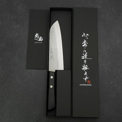 Santoku VG-1 Nashiji Western Black Handle 165mm