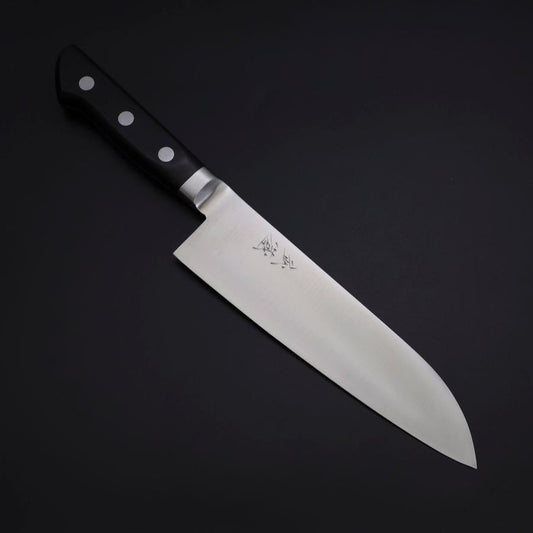 Santoku VG-1 Polished Black Western Handle 180mm