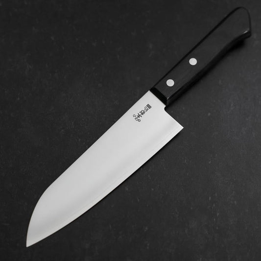 Santoku VG-1 Polished Dark Blue Western Handle 165mm