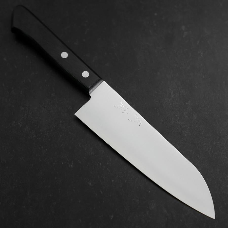 Santoku VG-1 Polished Dark Blue Western Handle 165mm