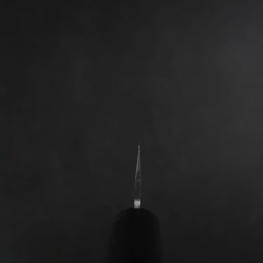 Santoku VG-1 Polished Western Black Handle 135mm