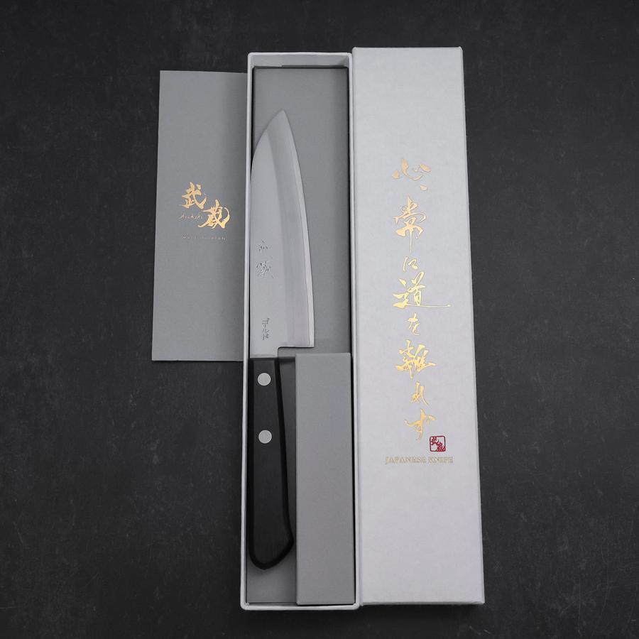 Santoku VG-1 Polished Western Black Handle 135mm