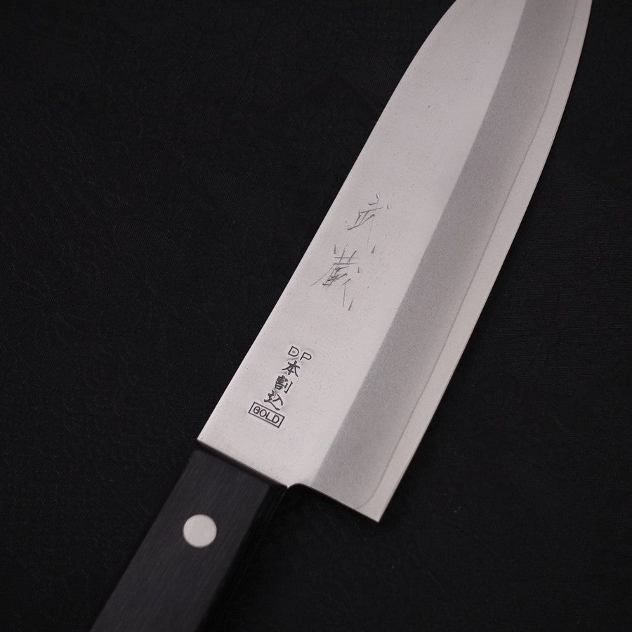 Santoku VG-1 Polished Western Black Handle 165mm