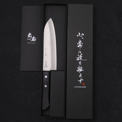Santoku VG-1 Polished Western Black Handle 165mm