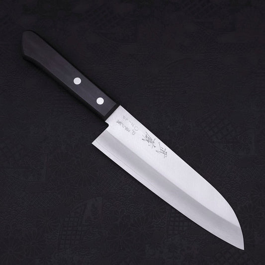 Santoku VG-1 Polished Western Black Handle 165mm