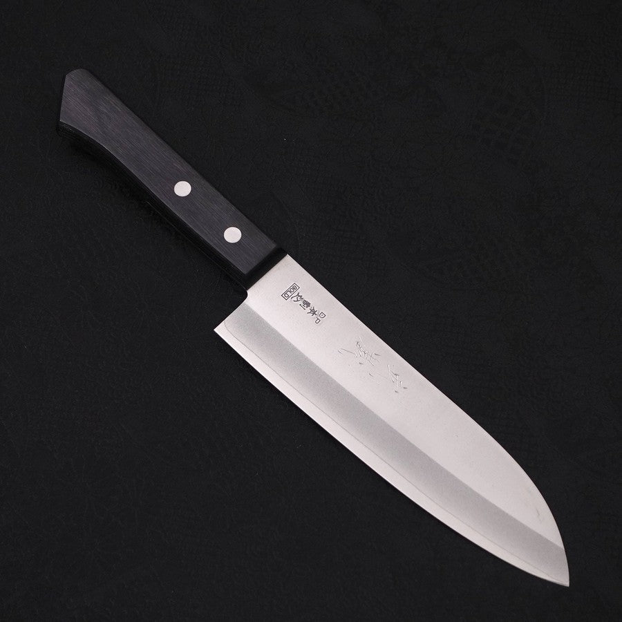Santoku VG-1 Polished Western Black Handle 165mm
