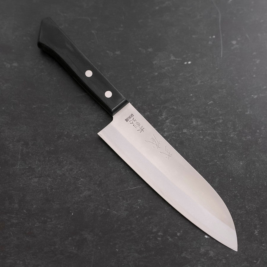 Santoku VG-1 Polished Western Black Handle 165mm