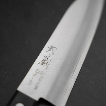 Santoku VG-1 Polished Western Black Handle 170mm (Tsuba-nashi)