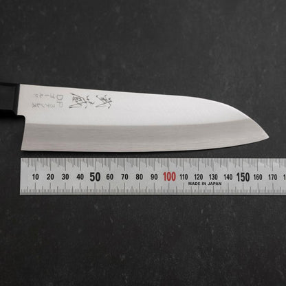 Santoku VG-1 Polished Western Black Handle 170mm (Tsuba-nashi)