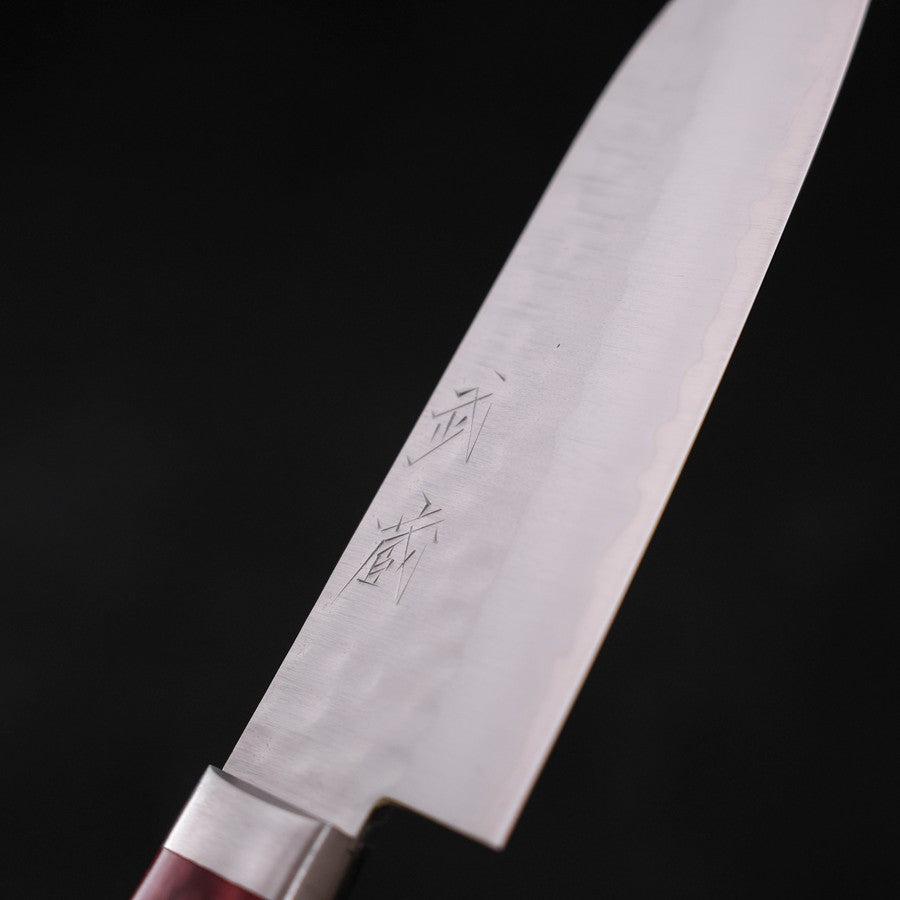 Santoku VG-1 Tsuchime Damascus Western Red Handle 130mm