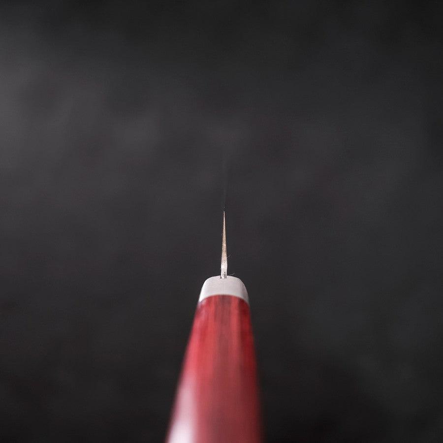 Santoku VG-1 Tsuchime Damascus Western Red Handle 130mm