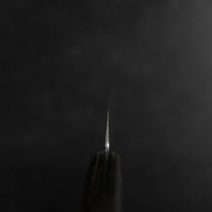 Santoku VG-1 Tsuchime Western Brown Mahogany Handle 130mm (Tsuba Nashi)